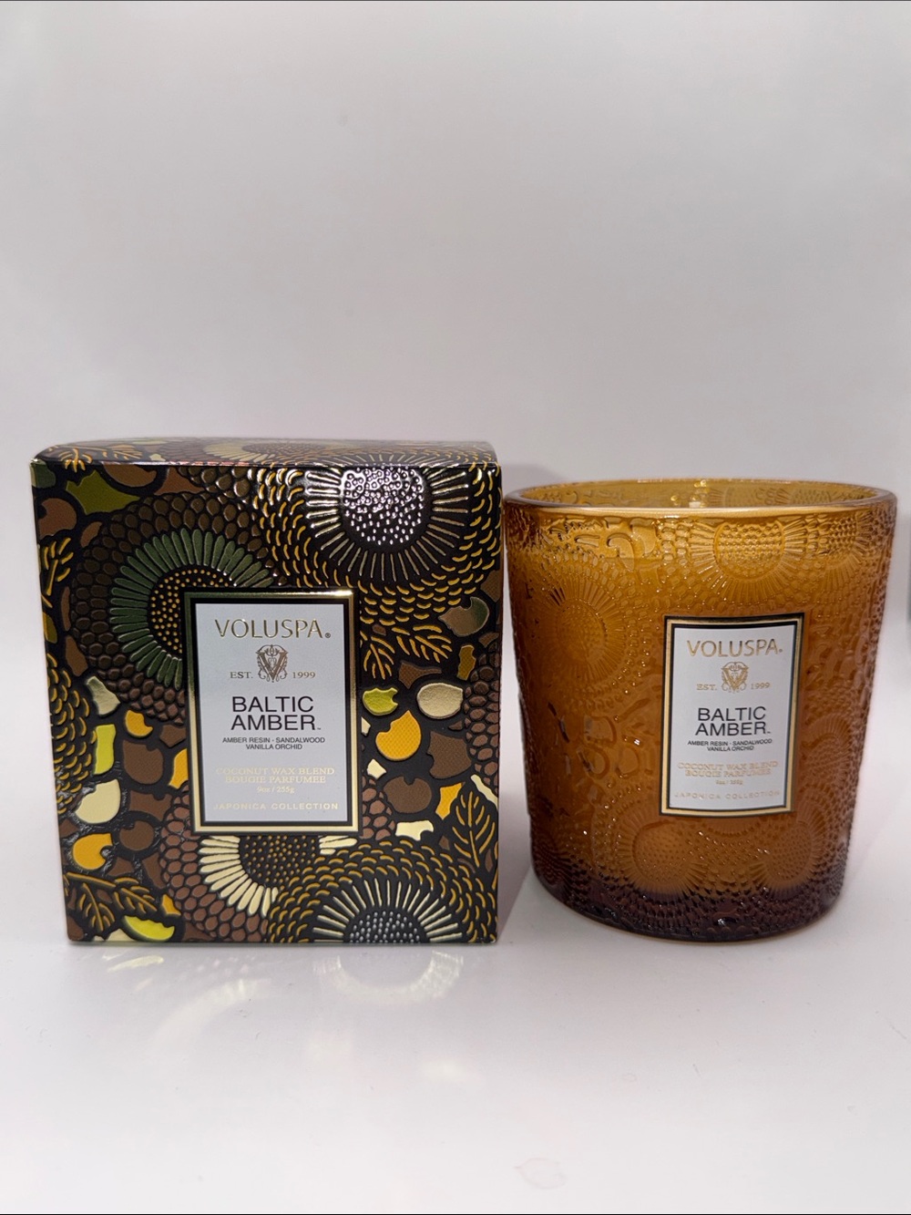 Voluspa Baltic Amber Candle FULL SIZE 9 Oz. From Japonica Collection! NEW IN BOX - Picture 4 of 10